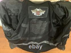 HARLEY DAVIDSON Men's Size LARGE Vented Leather Racing Jacket (No Liner)