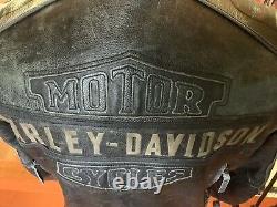 HARLEY DAVIDSON Men's Size XL Adjustable Vented Distressed Leather Jacket