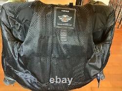 HARLEY DAVIDSON Men's Size XL Adjustable Vented Distressed Leather Jacket