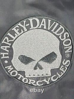 HARLEY DAVIDSON Men's Willie G Skull Nylon Riding Jacket Racing XL Black