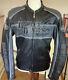 HARLEY DAVIDSON Men's XL Cruiser B&S Leather Racing Jacket (no zip-out liner)