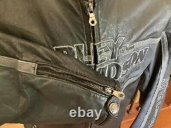 HARLEY DAVIDSON Men's XL Cruiser B&S Leather Racing Jacket (no zip-out liner)