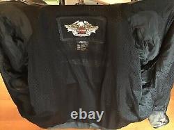 HARLEY DAVIDSON Mens Size 3XL Camo & Black Leather Jacket