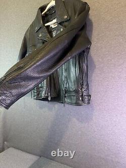 HARLEY DAVIDSON NEVADA STYLE Men's Black Leather Jacket REMOVABLE LINER/ VENTS