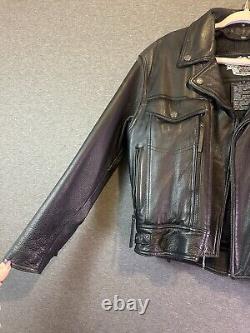 HARLEY DAVIDSON NEVADA STYLE Men's Black Leather Jacket REMOVABLE LINER/ VENTS