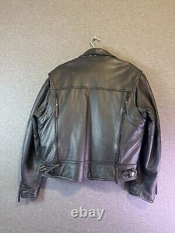 HARLEY DAVIDSON NEVADA STYLE Men's Black Leather Jacket REMOVABLE LINER/ VENTS