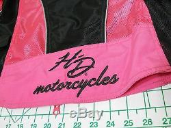 HARLEY DAVIDSON Riding Jacket Women's Size S PINK Motorcycle Gear Full Zip
