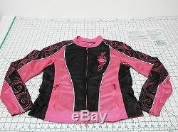 HARLEY DAVIDSON Riding Jacket Women's Size S PINK Motorcycle Gear Full Zip