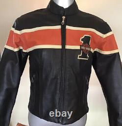 HARLEY DAVIDSON Women's Size SMALL Black #1 Leather Jacket in Great Condition