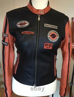 HARLEY DAVIDSON Women's Size XL Leather Racing Jacket in Great Condition