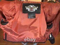 HARLEY DAVIDSON Women's XL Black Studded Leather Jacket in Great Condition