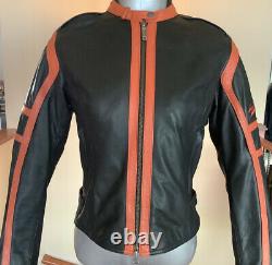 HARLEY DAVIDSON Womens S/M Leather Racing Jacket in Great Condition