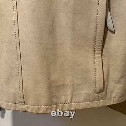 HAROLD'S GEAR Horsehide Leather Biker Rider Motorcycle Jacket L Beige Men Used