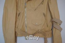 HELMUT LANG 2004 Men's Leather Jacket Beige Size 50