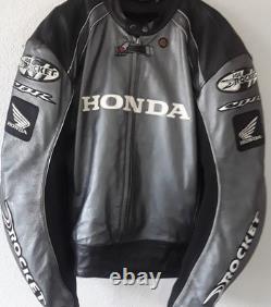 HONDA Officially Licensed JOE ROCKET CDR Armored Leather Motorcycle Jacket Sz 50