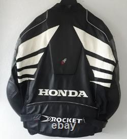 HONDA Officially Licensed JOE ROCKET CDR Armored Leather Motorcycle Jacket Sz 50