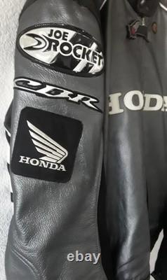 HONDA Officially Licensed JOE ROCKET CDR Armored Leather Motorcycle Jacket Sz 50