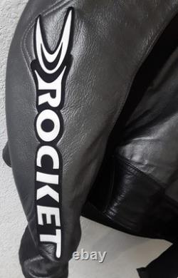HONDA Officially Licensed JOE ROCKET CDR Armored Leather Motorcycle Jacket Sz 50