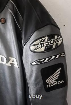 HONDA Officially Licensed JOE ROCKET CDR Armored Leather Motorcycle Jacket Sz 50