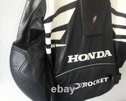 HONDA Officially Licensed JOE ROCKET CDR Armored Leather Motorcycle Jacket Sz 50