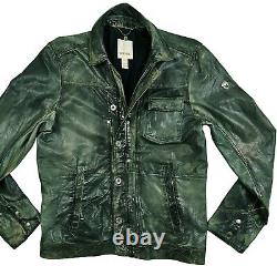 HOT AUTHENTIC Men's DIESEL BIKER Slim SPORTS GRAY LAMB LEATHER Jacket M (Fit S)
