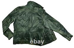 HOT AUTHENTIC Men's DIESEL BIKER Slim SPORTS GRAY LAMB LEATHER Jacket M (Fit S)