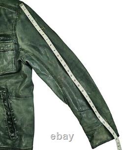 HOT AUTHENTIC Men's DIESEL BIKER Slim SPORTS GRAY LAMB LEATHER Jacket M (Fit S)