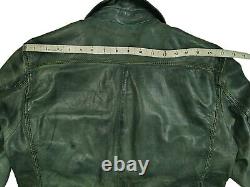 HOT AUTHENTIC Men's DIESEL BIKER Slim SPORTS GRAY LAMB LEATHER Jacket M (Fit S)