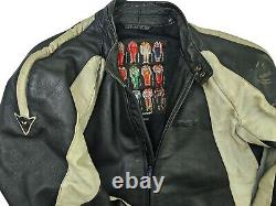 HOT ITALY Men's DAINESE MOTOCYCLE BIKER ARMOR GUARD BLACK LEATHER Jacket 54 S-M