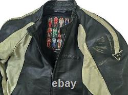 HOT ITALY Men's DAINESE MOTOCYCLE BIKER ARMOR GUARD BLACK LEATHER Jacket 54 S-M