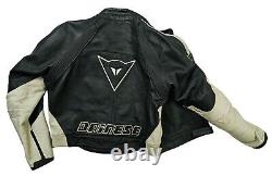 HOT ITALY Men's DAINESE MOTOCYCLE BIKER ARMOR GUARD BLACK LEATHER Jacket 54 S-M