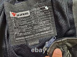 HOT ITALY Men's DAINESE MOTOCYCLE BIKER ARMOR GUARD BLACK LEATHER Jacket 54 S-M