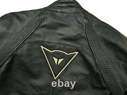 HOT ITALY Men's DAINESE MOTOCYCLE BIKER ARMOR GUARD BLACK LEATHER Jacket 54 S-M