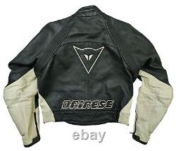 HOT ITALY Men's DAINESE MOTOCYCLE BIKER ARMOR GUARD BLACK LEATHER Jacket 54 S-M