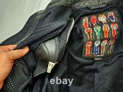 HOT ITALY Men's DAINESE MOTOCYCLE BIKER ARMOR GUARD BLACK LEATHER Jacket 54 S-M