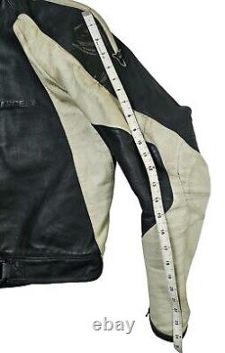 HOT ITALY Men's DAINESE MOTOCYCLE BIKER ARMOR GUARD BLACK LEATHER Jacket 54 S-M