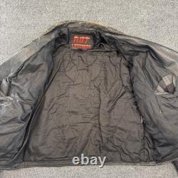 HOT Leathers Leather Motorcycle Jacket Mens 50 Harley Davidson Patch Biker