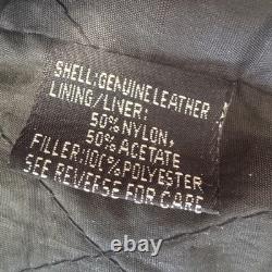 HOT Leathers Leather Motorcycle Jacket Mens 50 Harley Davidson Patch Biker