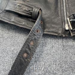 HOT Leathers Leather Motorcycle Jacket Mens 50 Harley Davidson Patch Biker