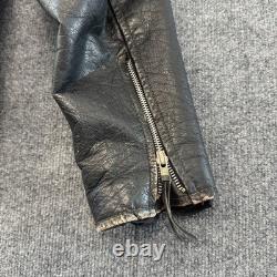 HOT Leathers Leather Motorcycle Jacket Mens 50 Harley Davidson Patch Biker