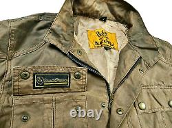 HOT VTG ITALY Men's BELSTAFF BLACK PRINCE @ 1970 RACEMASTER BIKER BROWN Jacket M