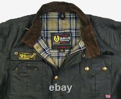 HOT VTG REPRO Men's BELSTAFF STEVE McQUEEN BLOUSON BLACK PRINCE WAXED Jacket XXL