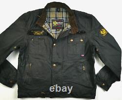 HOT VTG REPRO Men's BELSTAFF STEVE McQUEEN BLOUSON BLACK PRINCE WAXED Jacket XXL