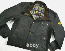 HOT VTG REPRO Men's BELSTAFF STEVE McQUEEN BLOUSON BLACK PRINCE WAXED Jacket XXL