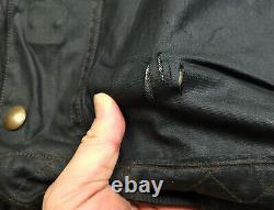 HOT VTG REPRO Men's BELSTAFF STEVE McQUEEN BLOUSON BLACK PRINCE WAXED Jacket XXL