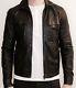 HUGO BOSS Mens Designer Black Biker Lamb Leather Jacket. SizeM (Red Label)