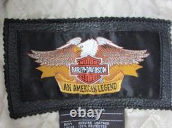 H-D OF CRETE Leather Riding Jacket Harley Davidson Original Large (L) EXCELLENT