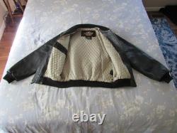 H-D OF CRETE Leather Riding Jacket Harley Davidson Original Large (L) EXCELLENT