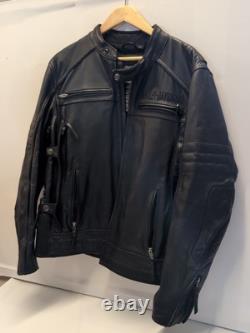 Haley Davidson Leather Motorcycle Jacket size Large READ