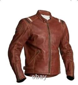 Halvarssons Leather Jacket Skalltorp Cognac Motorcycle Jacket SIZE EU 56